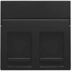 Enjoliveur data 2x RJ, couleur black coated