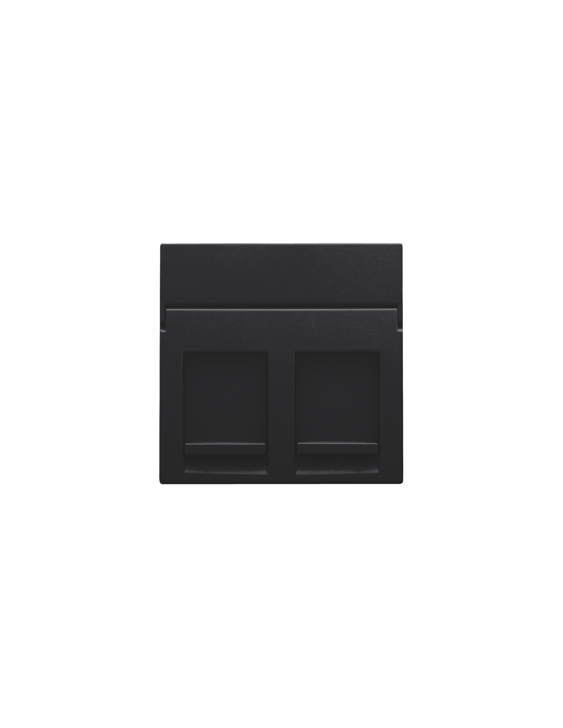 Enjoliveur data 2x RJ, couleur black coated