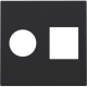 Set de finition pour connexion coaxiale simple et connexion réseau RJ45, couleur black coated