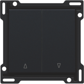 Set de finition pour bouton-poussoir double pour volets, couleur black coated