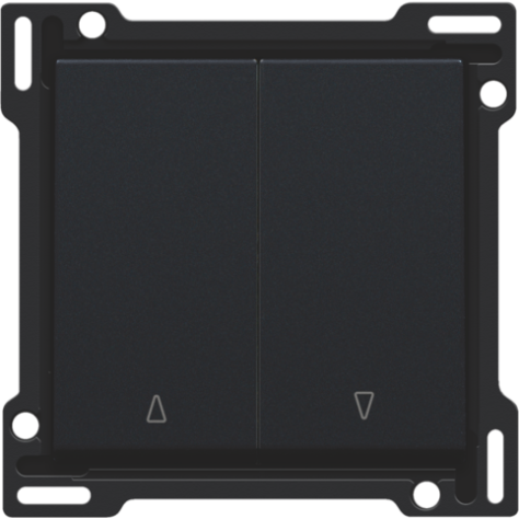 Set de finition pour bouton-poussoir double pour volets, couleur black coated