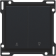 Set de finition pour bouton-poussoir double pour volets, couleur black coated