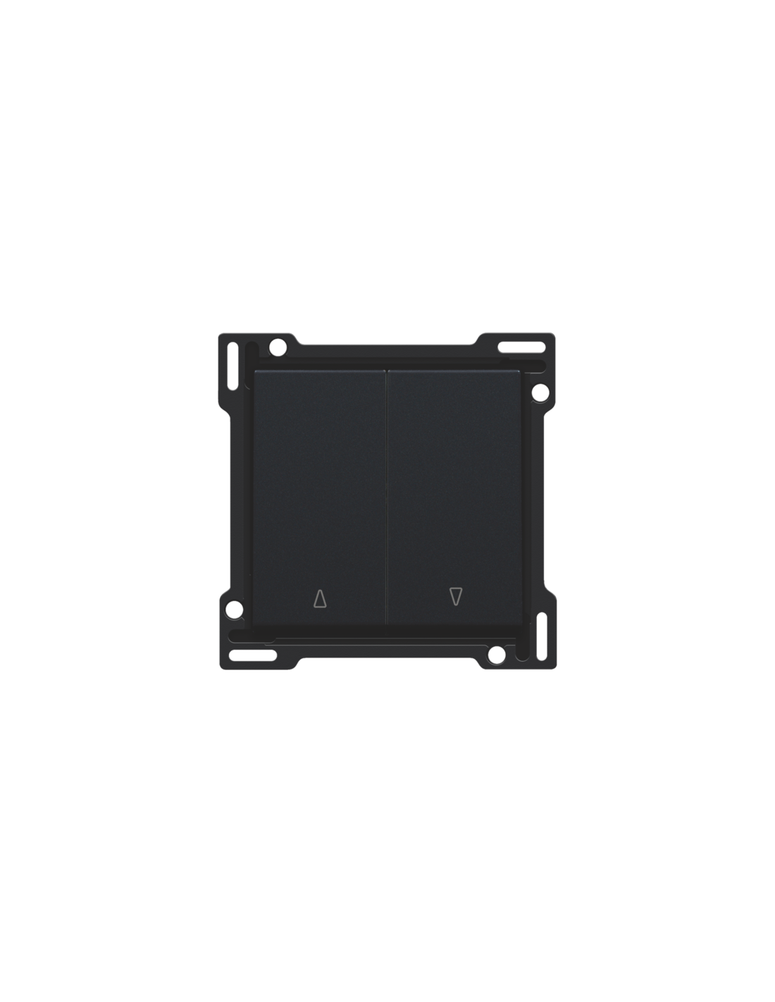 Set de finition pour bouton-poussoir double pour volets, couleur black coated