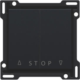 Set de finition pour bouton-poussoir double pour volets pour commandes électroniques, couleur black coated