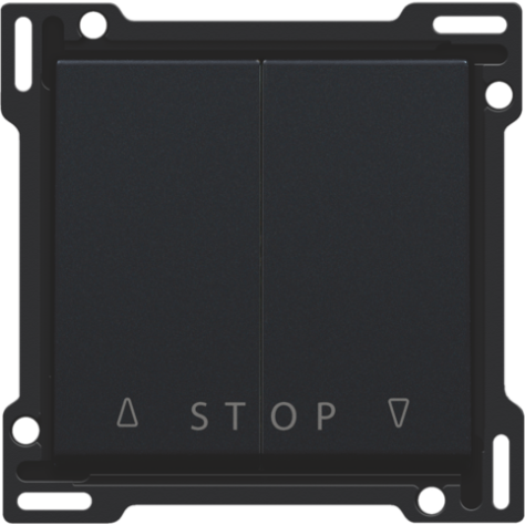 Set de finition pour bouton-poussoir double pour volets pour commandes électroniques, couleur black coated