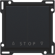Set de finition pour bouton-poussoir double pour volets pour commandes électroniques, couleur black coated