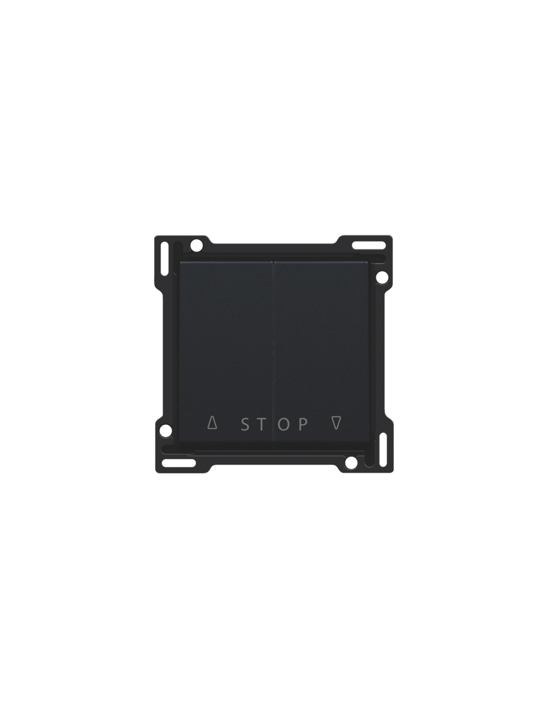 Set de finition pour bouton-poussoir double pour volets pour commandes électroniques, couleur black coated