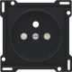Set de finition pour prise de courant avec broche de terre et obturateurs de protection, profondeur d’encastrement de 21 mm, couleur black coated