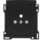 Set de finition pour prise de courant avec clapet, broche de terre et obturateurs de protection, profondeur d’encastrement de 28,5 mm, couleur black coated