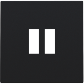 Set de finition pour chargeur double USB-A, couleur black coated
