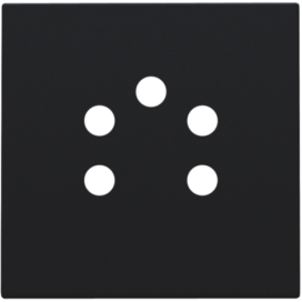 Set de finition pour prise téléphonique à cinq pôles, couleur black coated
