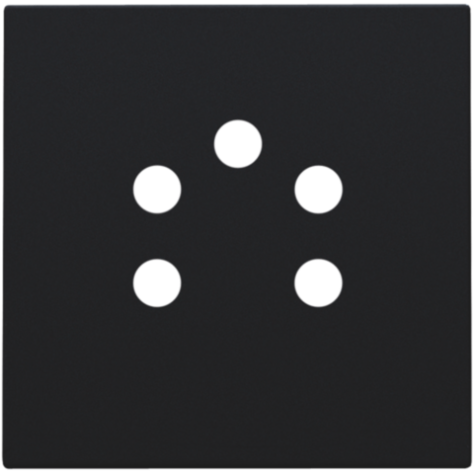 Set de finition pour prise téléphonique à cinq pôles, couleur black coated