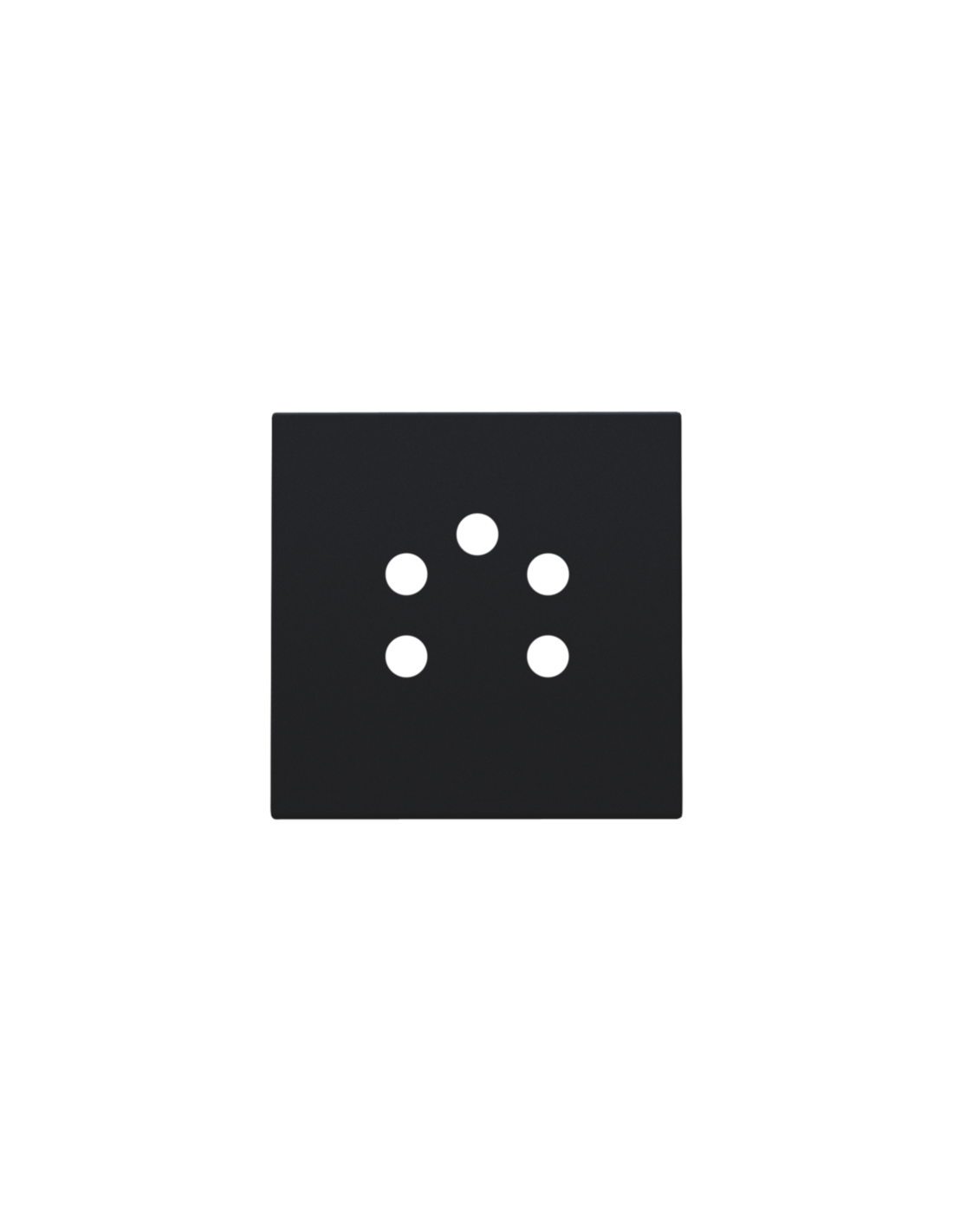 Set de finition pour prise téléphonique à cinq pôles, couleur black coated