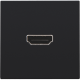Set de finition avec prise HDMI/HDMI, couleur black coated