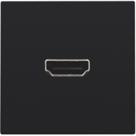 Set de finition avec prise HDMI/HDMI, couleur black coated
