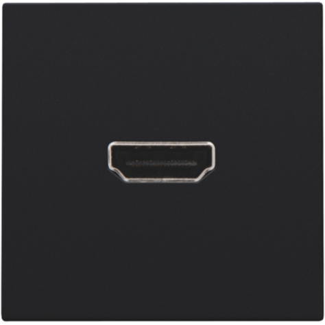 Set de finition avec prise HDMI/HDMI, couleur black coated