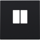 Set de finition pour prise simple pour haut-parleur, couleur black coated
