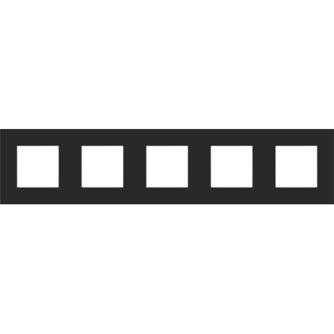 Plaque de recouvrement quintuple, entraxe de 71 mm, couleur Niko Pure steel black coated Plaque de recouvrement quintuple, entraxe de 71 mm, couleur Niko Pure steel black coated