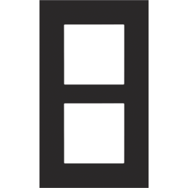 Plaque de recouvrement double, entraxe de 60 mm, verticale, couleur Niko Pure steel black coated