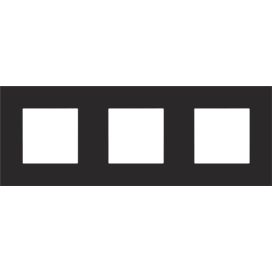 Plaque de recouvrement triple, entraxe de 71 mm, couleur Niko Pure steel black coated