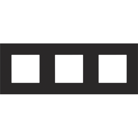 Plaque de recouvrement triple, entraxe de 71 mm, couleur Niko Pure steel black coated Plaque de recouvrement triple, entraxe de 71 mm, couleur Niko Pure steel black coated