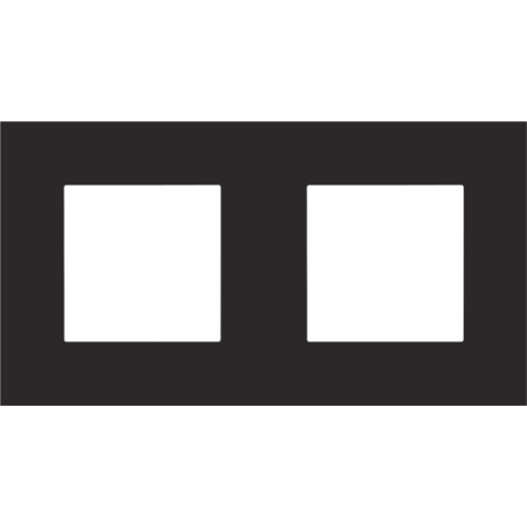 Plaque de recouvrement double avec un entraxe de 71 mm, couleur Niko Pure steel black coated Plaque de recouvrement double avec un entraxe de 71 mm, couleur Niko Pure steel black coated