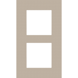 Plaque de recouvrement double, entraxe de 60 mm, verticale, couleur Niko Pure steel champagne coated