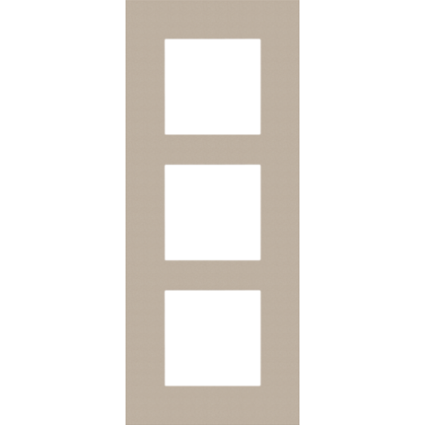 Plaque de recouvrement triple, entraxe de 60 mm, verticale, couleur Niko Pure steel champagne coated