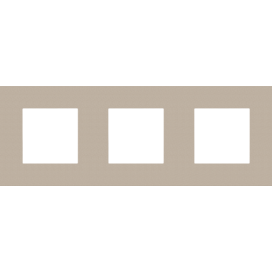 Plaque de recouvrement triple, entraxe de 71 mm, couleur Niko Pure steel champagne coated