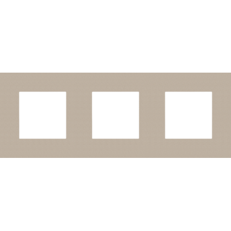 Plaque de recouvrement triple, entraxe de 71 mm, couleur Niko Pure steel champagne coated Plaque de recouvrement triple, entraxe de 71 mm, couleur Niko Pure steel champagne coated