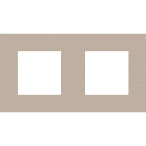 Plaque de recouvrement double avec un entraxe de 71 mm, couleur Niko Pure steel champagne coated Plaque de recouvrement double avec un entraxe de 71 mm, couleur Niko Pure steel champagne coated