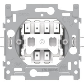 Socle pour bouton-poussoir N.O. avec 3 bornes de raccordement, 10 A/250 Vac, connexion rapide