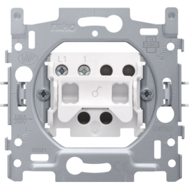 Socle pour interrupteur unipolaire ou interrupteur à témoin unipolaire, 10 AX/250 Vac, bornes à vis