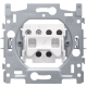 Socle pour interrupteur unipolaire ou interrupteur à témoin unipolaire, 10 AX/250 Vac, bornes à vis