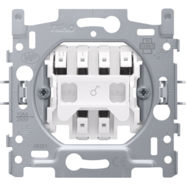 Socle pour interrupteur unipolaire ou interrupteur à témoin unipolaire, 10 AX/250 Vac, connexion rapide