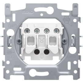 Socle pour interrupteur double allumage, 10 AX/250 Vac, bornes à vis