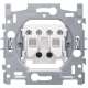 Socle pour interrupteur double allumage, 10 AX/250 Vac, bornes à vis