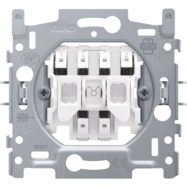 Socle pour interrupteur double allumage, 10 AX/250 Vac, connexion rapide