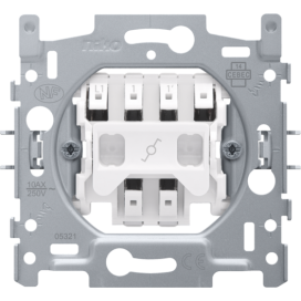 Socle pour un interrupteur va-et-vient ou un interrupteur à tirette va-et-vient, 10 AX/250 Vac, connexion rapide