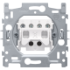 Socle pour un interrupteur permutateur ou un interrupteur à tirette permutateur, 10 AX/250 Vac, bornes à vis