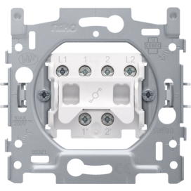 Socle pour interrupteur va-et-vient bipolaire, 10 AX/250 Vac, bornes à vis
