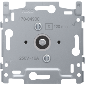 Socle pour minuterie bipolaire réglable jusqu'à 120 min, 16 A/250 Vac, fixation par vis