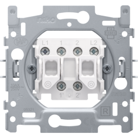 Socle pour bouton-poussoir double N.O. ou N.F., 10 A/250 Vac, bornes à vis