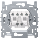 Socle pour interrupteur double : interrupteur va-et-vient et bouton-poussoir N.O. ou N.F., 10 AX/250 Vac, bornes à vis