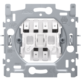 Socle pour interrupteur pour volets, verrouillage électrique, 10 AX/250 Vac, connexion rapide