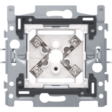Socle pour prise téléphonique à 5 pôles, fixation par griffes