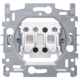 Socle pour bouton-poussoir pour volets, verrouillage électrique, 10 A/250 Vac, bornes à vis