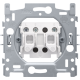 Socle pour bouton-poussoir pour volets, verrouillage électrique, 10 A/250 Vac, bornes à vis