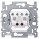 Socle pour bouton-poussoir pour volets pour commandes électroniques, 10 A/250 Vac, bornes à vis