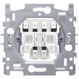 Socle pour bouton-poussoir pour volets pour commandes électroniques, 10 A/250 Vac, connexion rapide